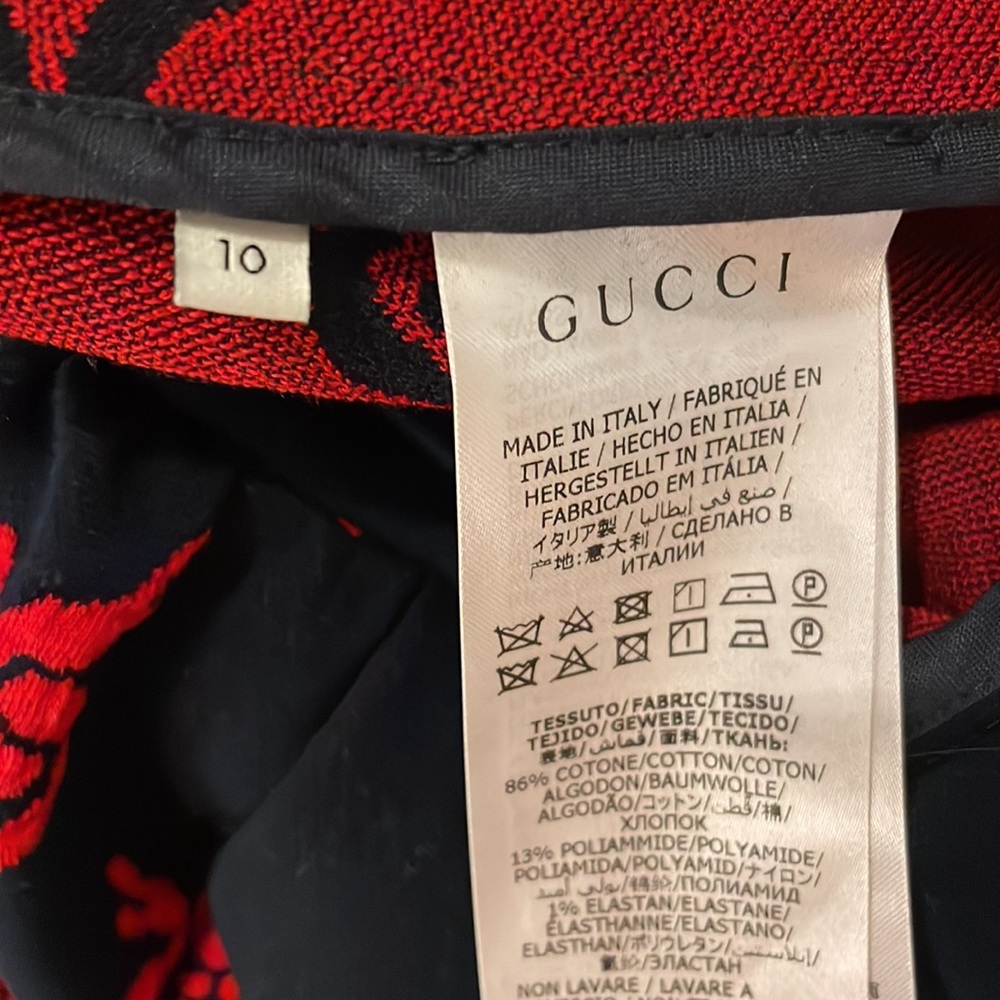 Gucci Navy and Red Bow Cardigan - Picture 7 of 9